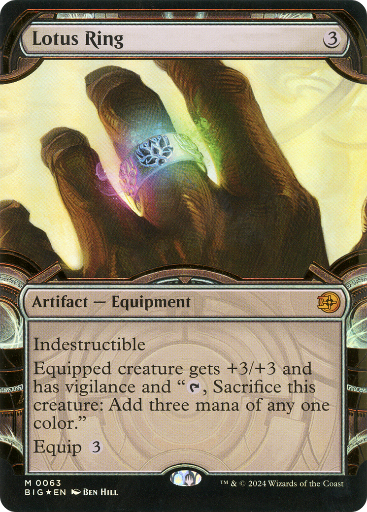 {@R} Lotus Ring (Showcase) (Raised Foil) [Outlaws of Thunder Junction: The Big Score][BIG 063]
