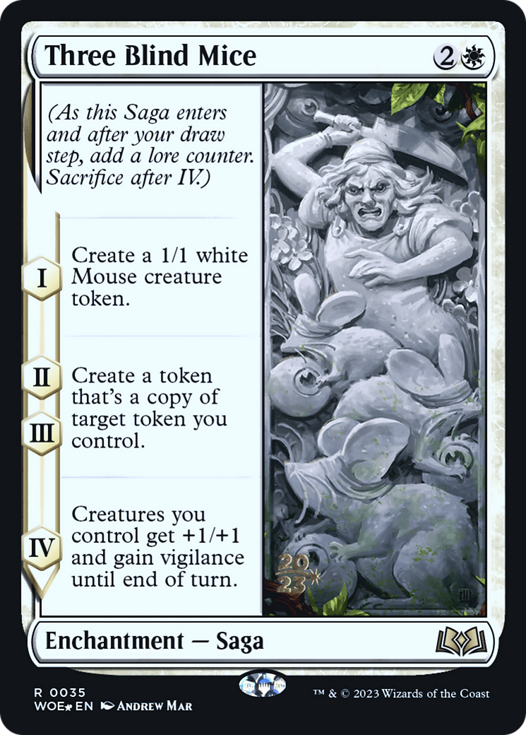{@R} Three Blind Mice [Wilds of Eldraine Prerelease Promos][PR WOE 035]