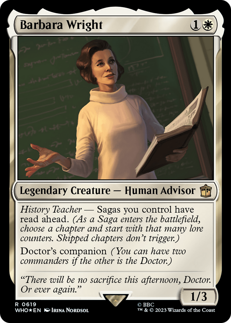 {R} Barbara Wright (Surge Foil) [Doctor Who][WHO 619]