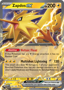 [PKM-R] Zapdos ex (145/165) [Scarlet & Violet: 151]