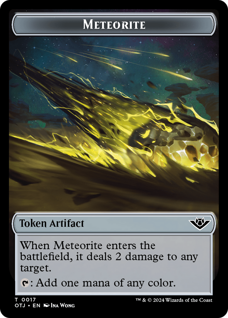 {T} Treasure // Meteorite Double-Sided Token [Outlaws of Thunder Junction Tokens][TOTJ 18//17]