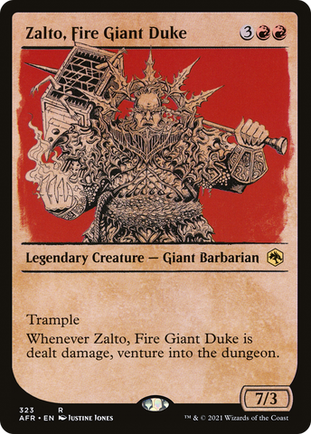 {R} Zalto, Fire Giant Duke (Showcase) [Dungeons & Dragons: Adventures in the Forgotten Realms][AFR 323]