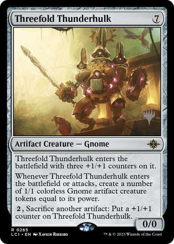 {@R} Threefold Thunderhulk (Promo Pack) [The Lost Caverns of Ixalan Promos][PP LCI 265]