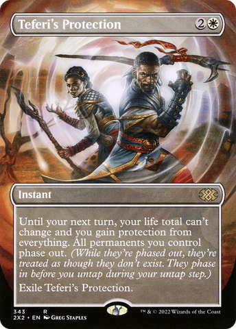 {R} Teferi's Protection (Borderless Alternate Art) [Double Masters 2022][2X2 343]