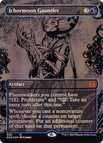 {R} Ichormoon Gauntlet (Oil Slick Raised Foil) [Phyrexia: All Will Be One][ONE 348]