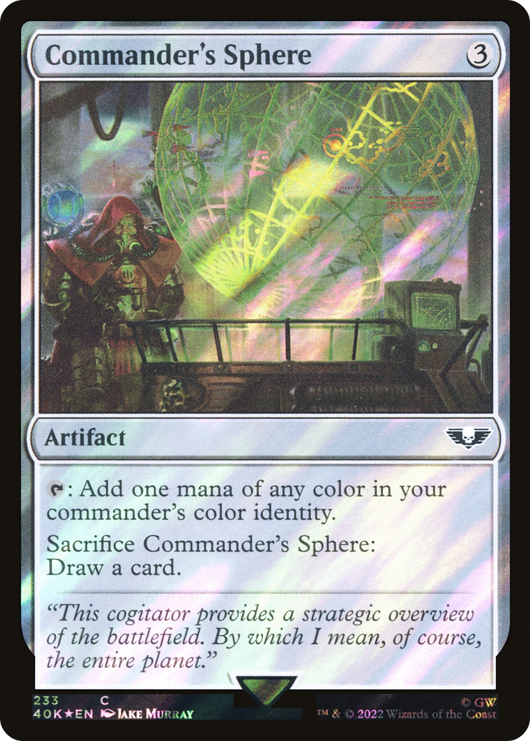 {C} Commander's Sphere (233) (Surge Foil) [Universes Beyond: Warhammer 40,000][SF 40K 233]