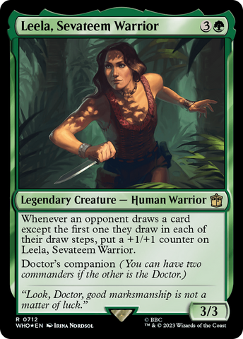 {R} Leela, Sevateem Warrior (Surge Foil) [Doctor Who][WHO 712]