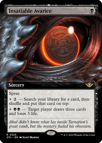 {@R} Insatiable Avarice (Extended Art) [Outlaws of Thunder Junction][OTJ 325]