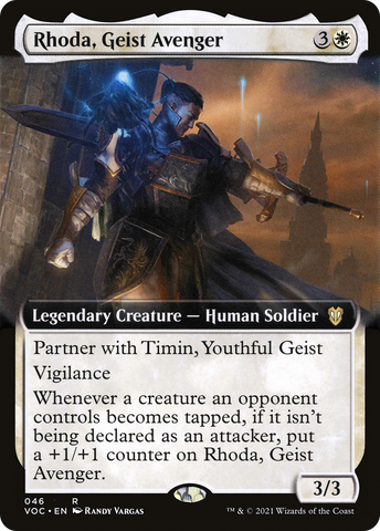{R} Rhoda, Geist Avenger (Extended Art) [Innistrad: Crimson Vow Commander][VOC 046]