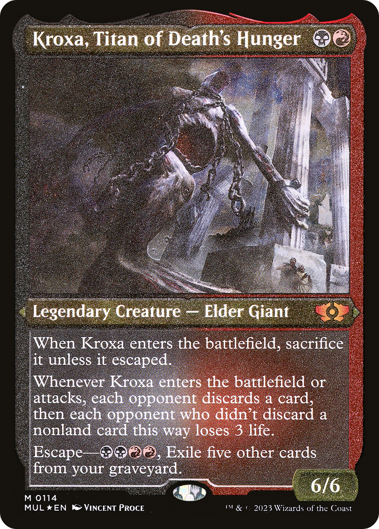 {R} Kroxa, Titan of Death's Hunger (Foil Etched) [Multiverse Legends][MUL 114]