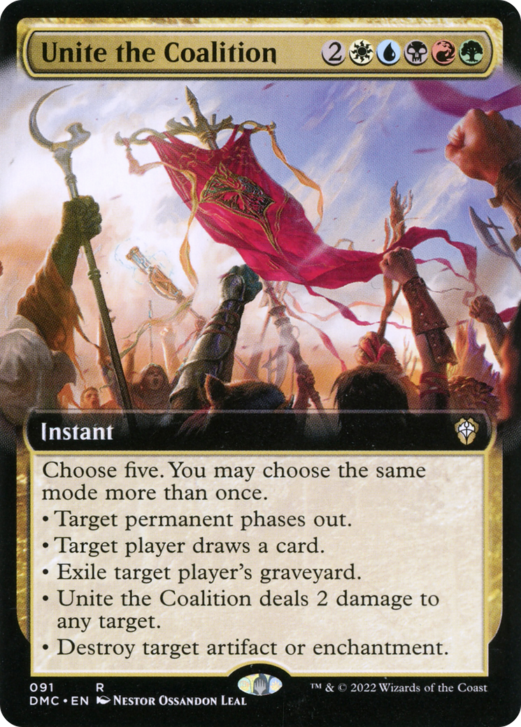 {R} Unite the Coalition (Extended Art) [Dominaria United Commander][DMC 091]