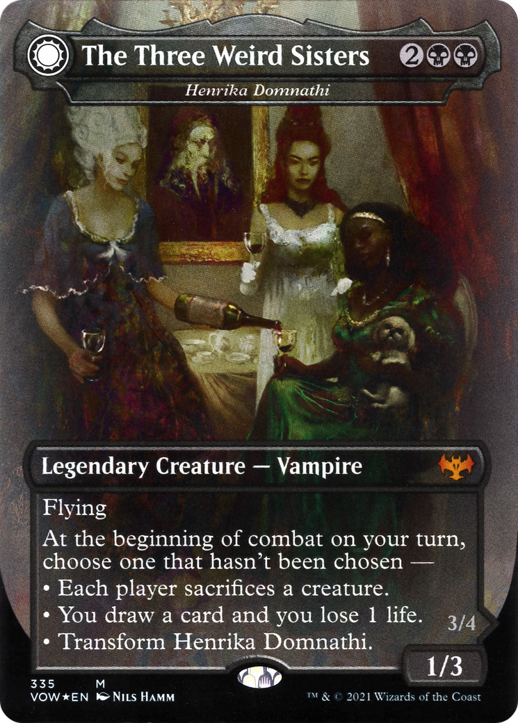 {R} Henrika Domnathi // Henrika, Infernal Seer - The Three Weird Sisters // Fiends of Darkest Night [Innistrad: Crimson Vow][VOW 335]