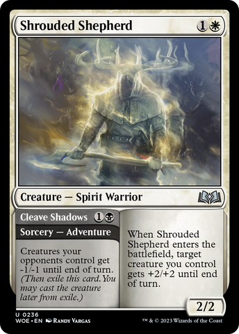 {@C} Shrouded Shepherd // Cleave Shadows [Wilds of Eldraine][WOE 236]