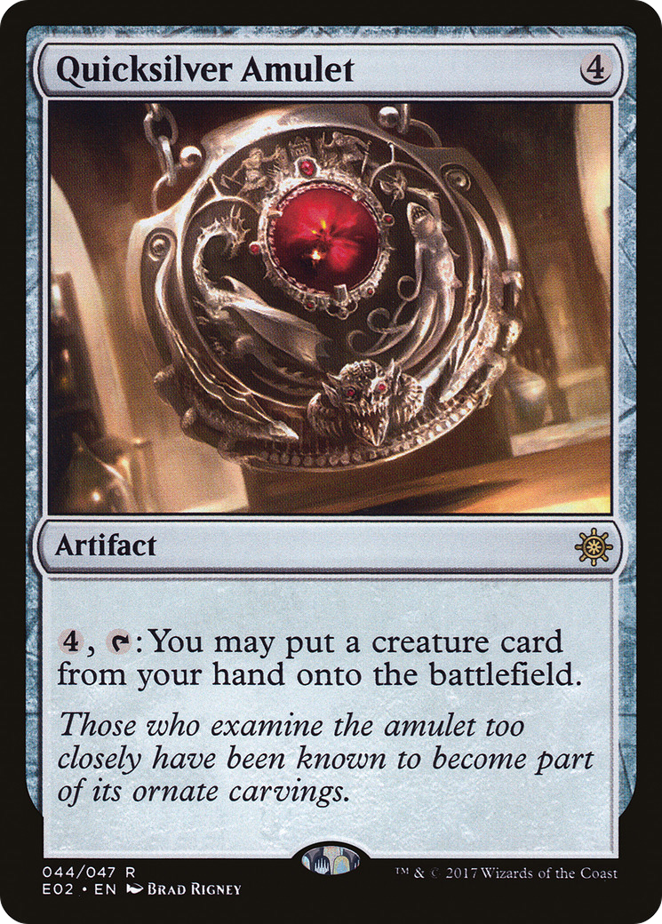 {R} Quicksilver Amulet [Explorers of Ixalan][E02 044] - Misty Mountain Games