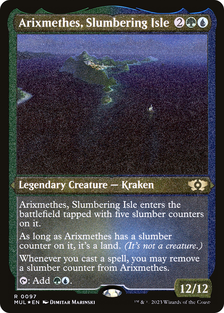 {R} Arixmethes, Slumbering Isle (Foil Etched) [Multiverse Legends][MUL 097]