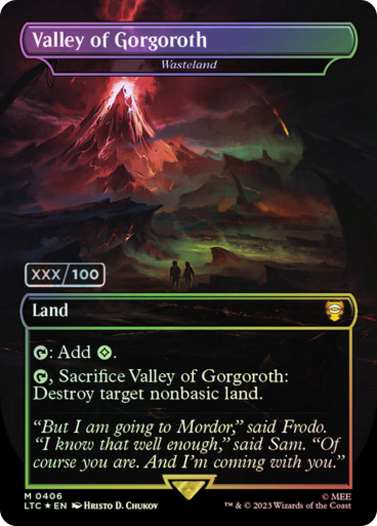 {R} Valley of Gorgoroth - Wasteland (Serialized) [The Lord of the Rings: Tales of Middle-Earth Commander][SR LTC 406]
