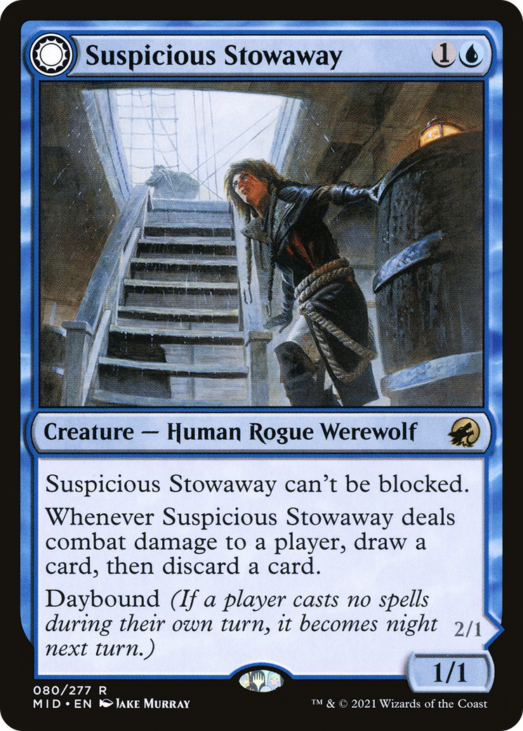 {R} Suspicious Stowaway // Seafaring Werewolf [Innistrad: Midnight Hunt][MID 080]