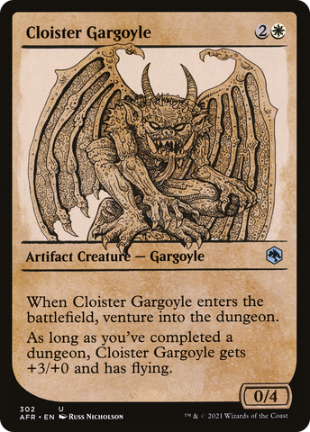 {C} Cloister Gargoyle (Showcase) [Dungeons & Dragons: Adventures in the Forgotten Realms][AFR 302]