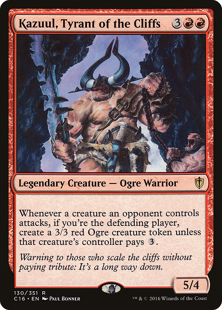 {R} Kazuul, Tyrant of the Cliffs [Commander 2016][C16 130] - Misty Mountain Games