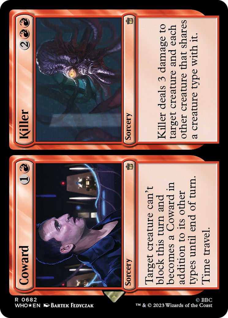{R} Coward // Killer (Surge Foil) [Doctor Who][WHO 682]