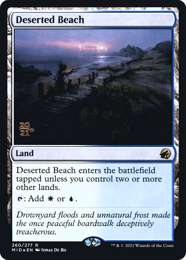 {R} Deserted Beach [Innistrad: Midnight Hunt Prerelease Promos][PR MID 260]
