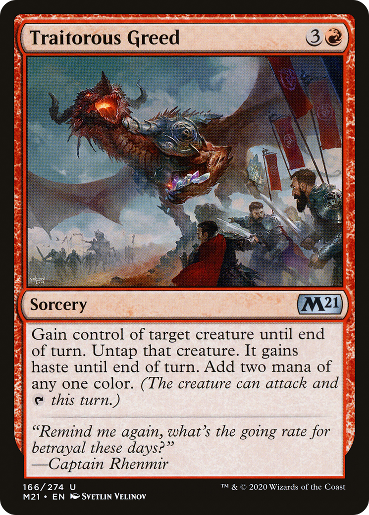 {C} Traitorous Greed [Core Set 2021][M21 166]