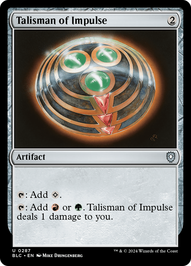 {C} Talisman of Impulse [Bloomburrow Commander][BLC 287]