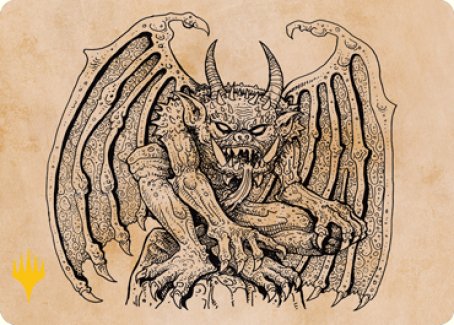 {A} Cloister Gargoyle (Showcase) Art Card (Gold-Stamped Signature) [Dungeons & Dragons: Adventures in the Forgotten Realms Art Series][GS AAFR 065]