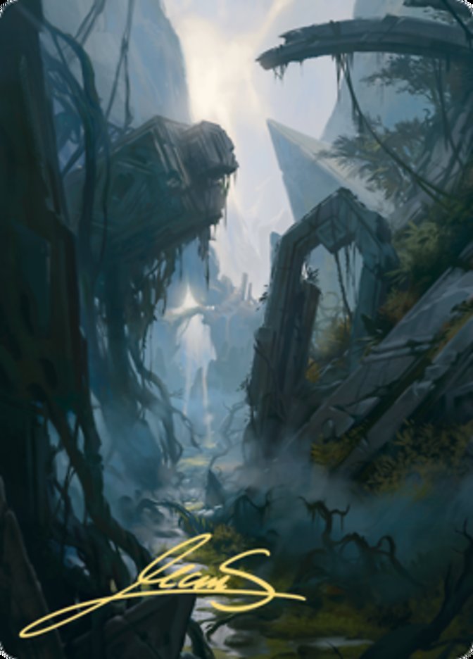 {A} Swamp 2 Art Card (Gold-Stamped Signature) [Zendikar Rising Art Series][GS AZNR 014]