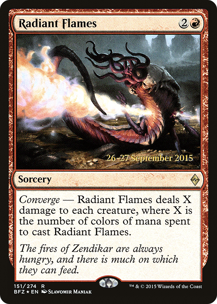 {R} Radiant Flames [Battle for Zendikar Prerelease Promos][PR BFZ 151] - Misty Mountain Games