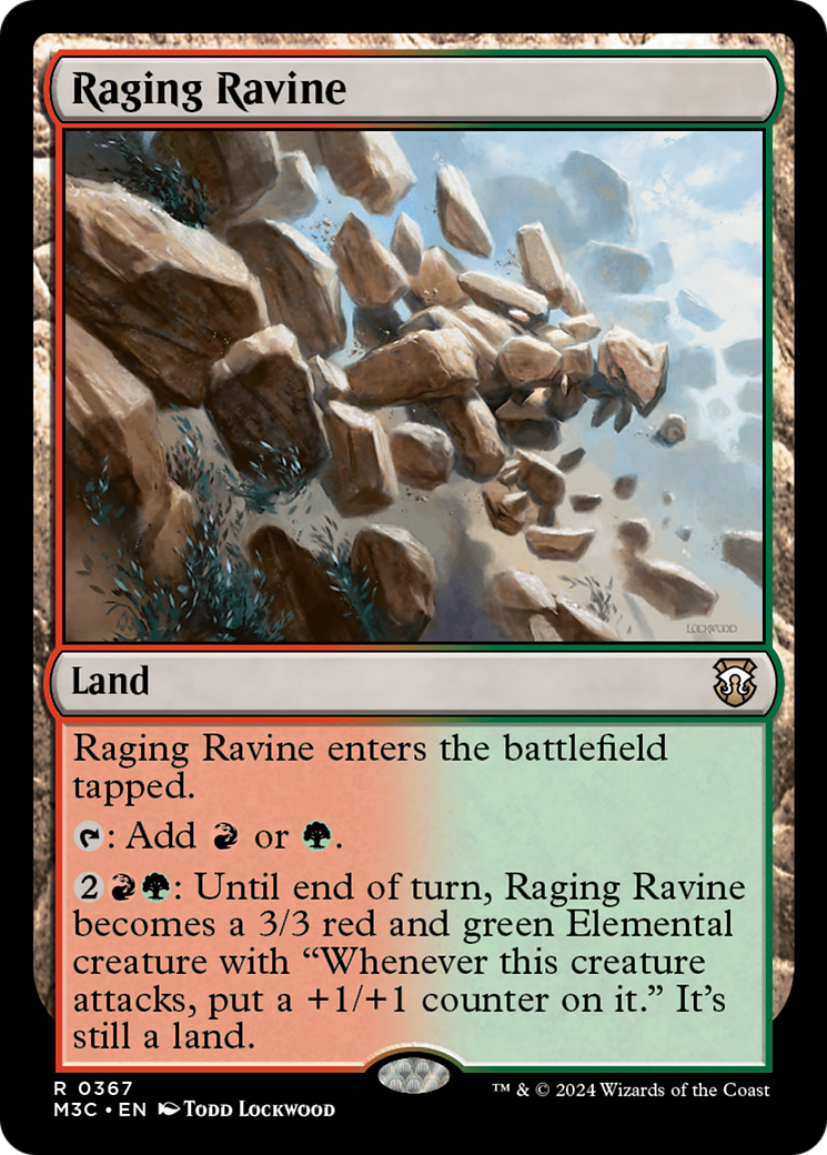 {R} Raging Ravine (Ripple Foil) [Modern Horizons 3 Commander][RPF M3C 367]