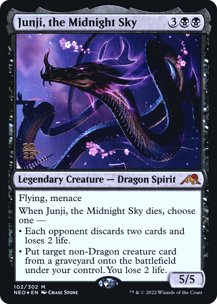 {R} Junji, the Midnight Sky [Kamigawa: Neon Dynasty Prerelease Promos][PR NEO 102]