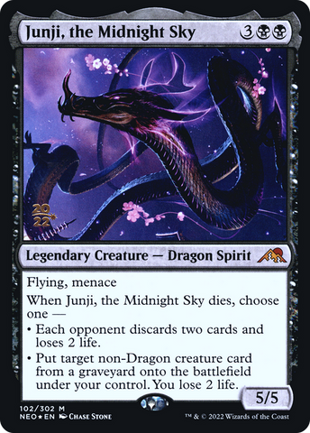 {R} Junji, the Midnight Sky [Kamigawa: Neon Dynasty Prerelease Promos][PR NEO 102]