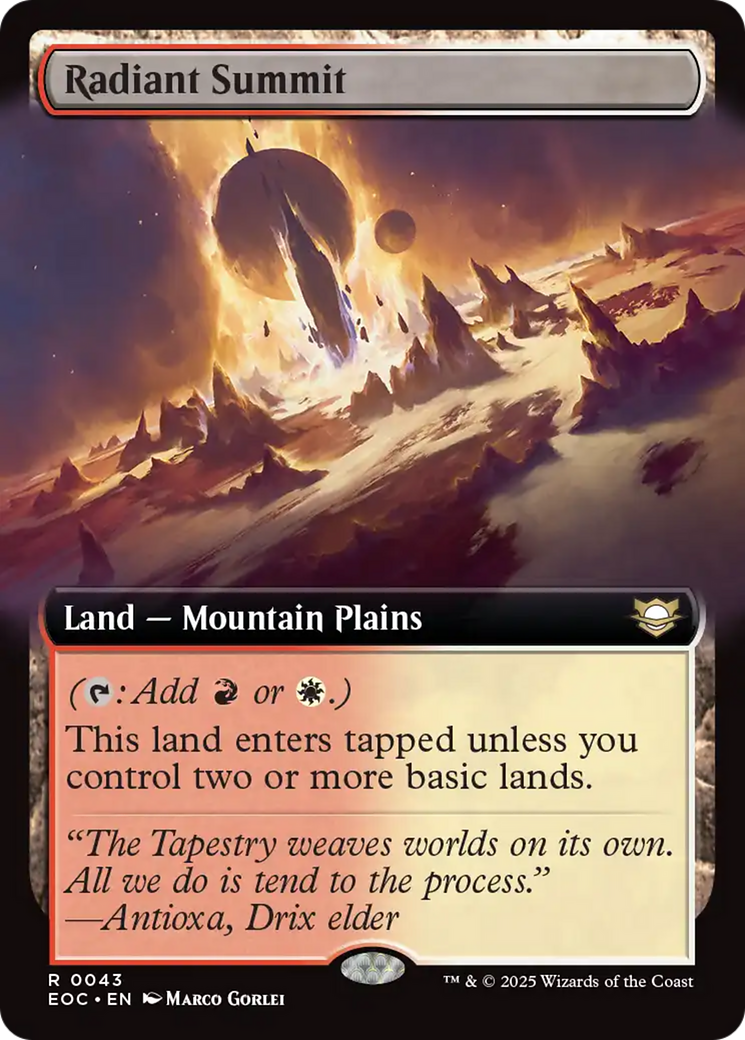 {@@ EOC R} Radiant Summit (Extended Art) [Edge of Eternities Commander][EOC 043]