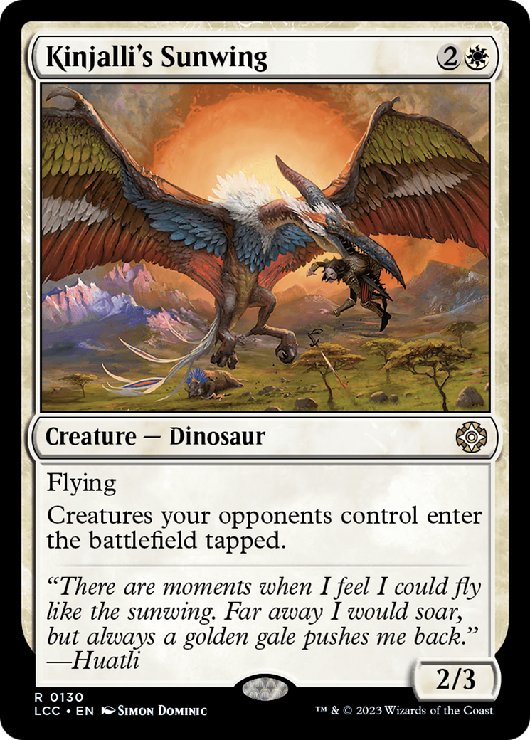 {R} Kinjalli's Sunwing [The Lost Caverns of Ixalan Commander][LCC 130]