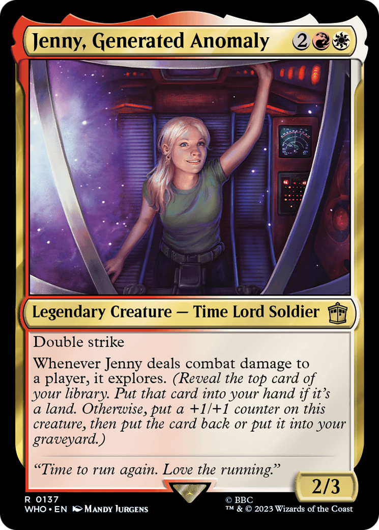 {R} Jenny, Generated Anomaly [Doctor Who][WHO 137]