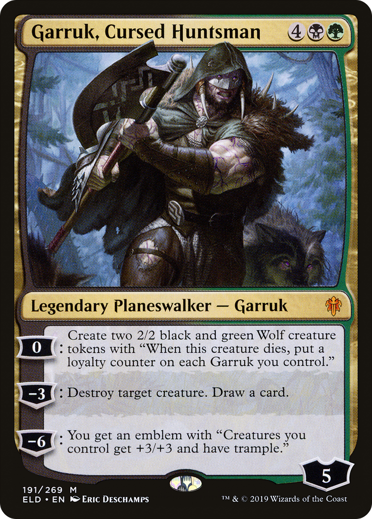 {R} Garruk, Cursed Huntsman [Throne of Eldraine][ELD 191] - Misty Mountain Games