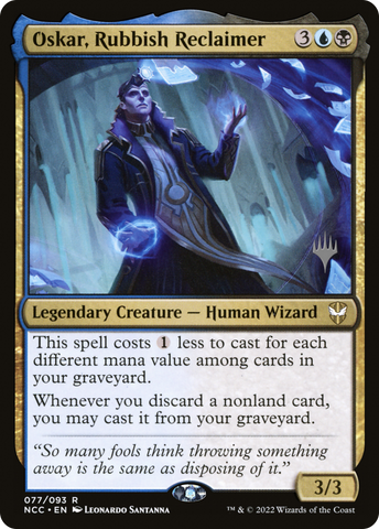 {R} Oskar, Rubbish Reclaimer (Promo Pack) [Streets of New Capenna Commander Promos][PP NCC 077]