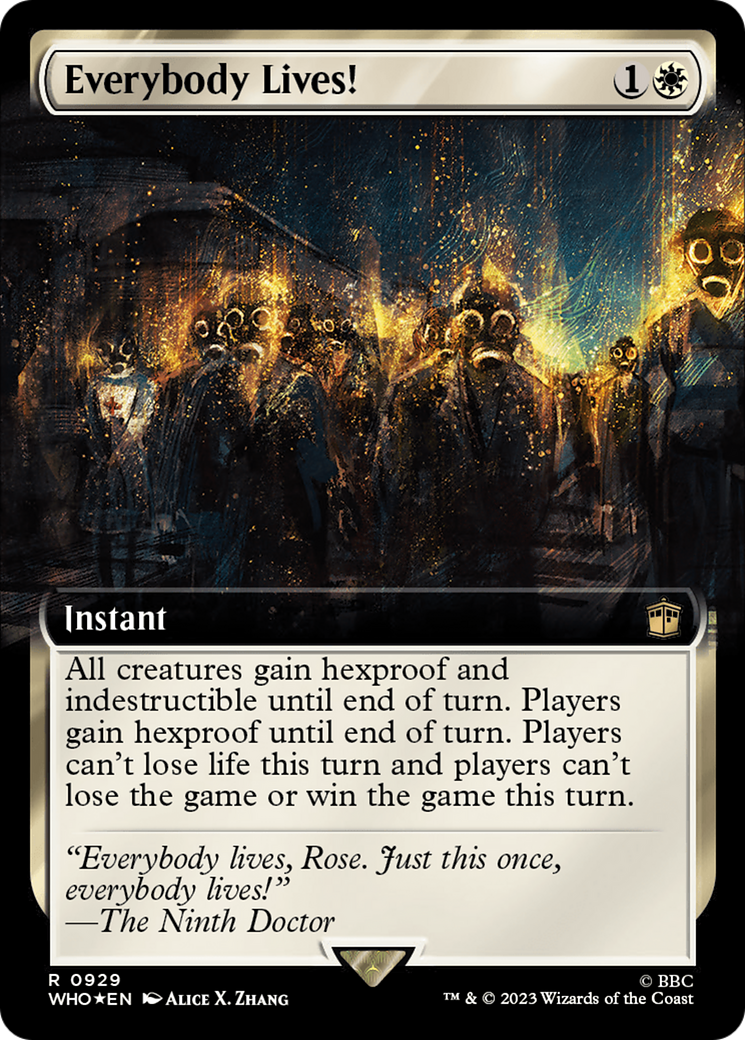 {R} Everybody Lives! (Extended Art) (Surge Foil) [Doctor Who][WHO 929]