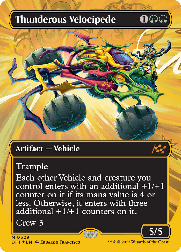 {@R} Thunderous Velocipede (Borderless) (First-Place Foil) [Aetherdrift][DFT 529]