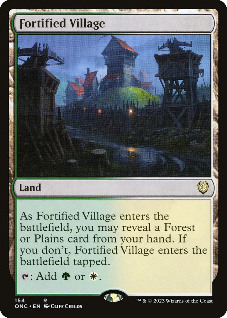 {R} Fortified Village [Phyrexia: All Will Be One Commander][ONC 154]
