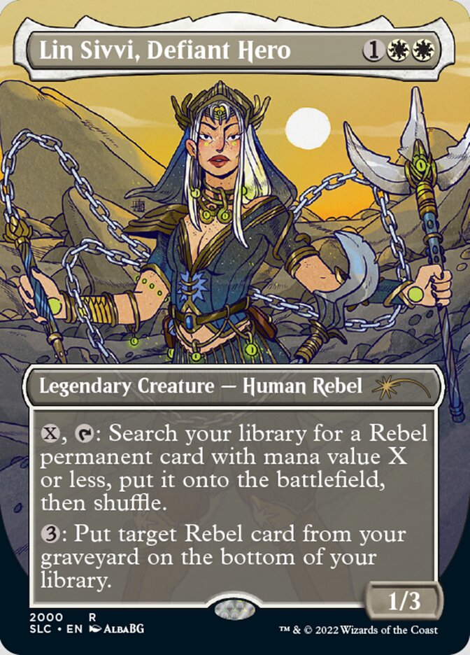 {R} Lin Sivvi, Defiant Hero (Borderless) [Secret Lair 30th Anniversary Countdown Kit][SLC 2000]