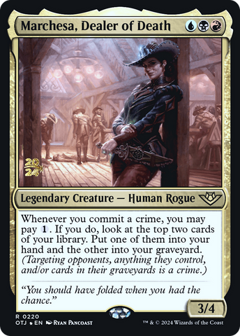 {@R} Marchesa, Dealer of Death [Outlaws of Thunder Junction Prerelease Promos][PR OTJ 220]