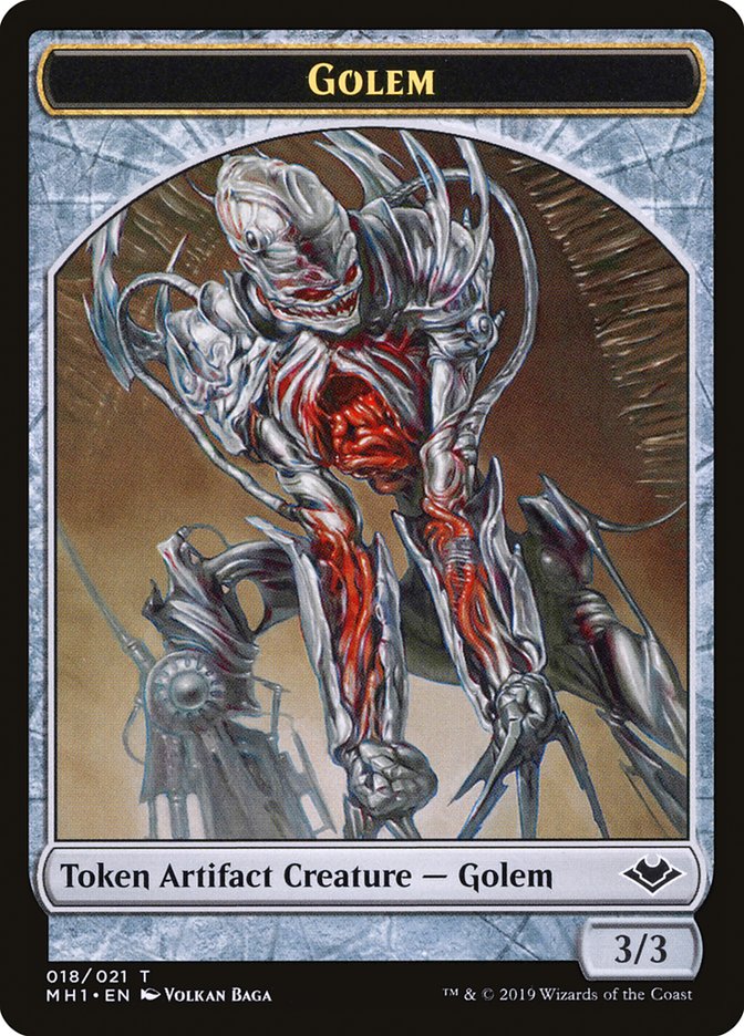 {T} Soldier (004) // Golem (018) Double-sided Token [Modern Horizons Tokens][TMH1 004]