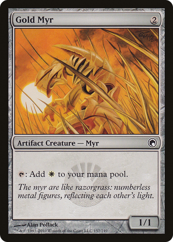 {C} Gold Myr [Scars of Mirrodin][SOM 157]