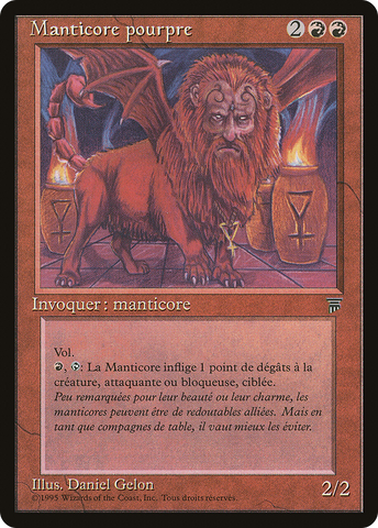 {C} Crimson Manticore (French) - "Manticore pourpre" [Renaissance][REN 080]