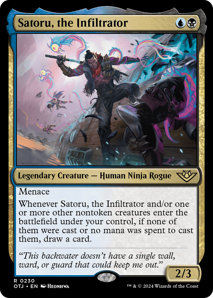 {@R} Satoru, the Infiltrator [Outlaws of Thunder Junction][OTJ 230]