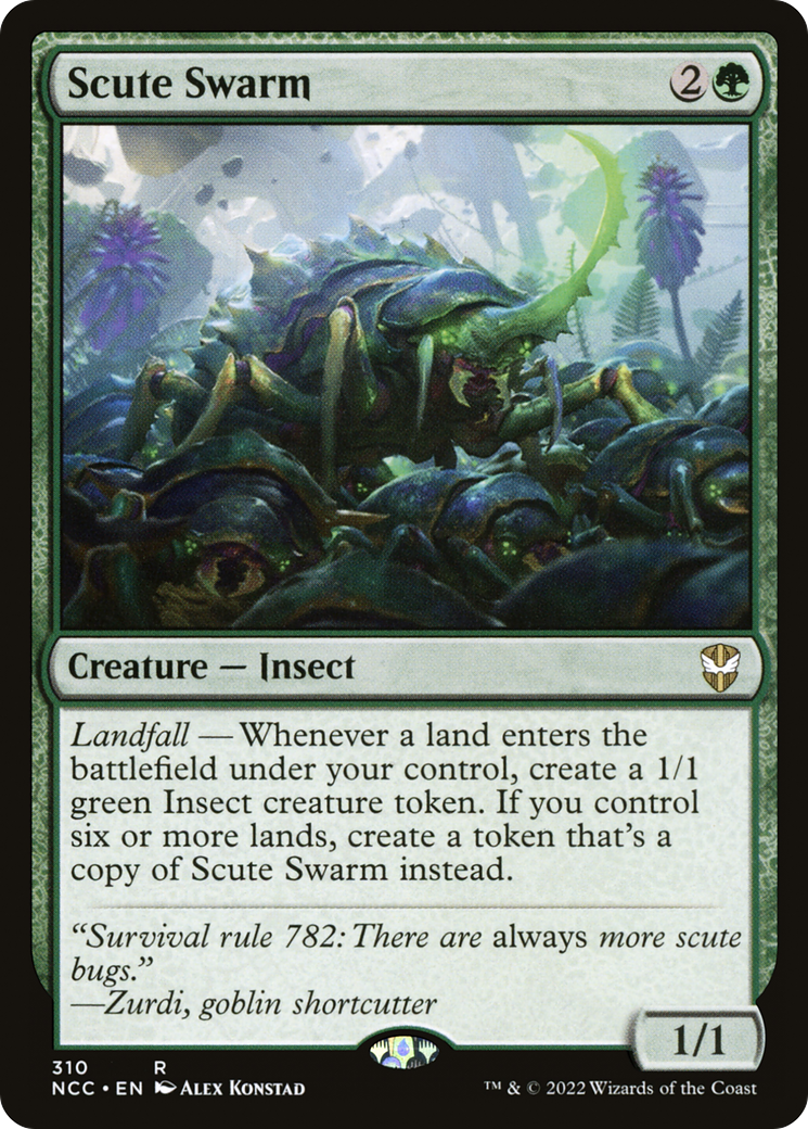 {R} Scute Swarm [Streets of New Capenna Commander][NCC 310]