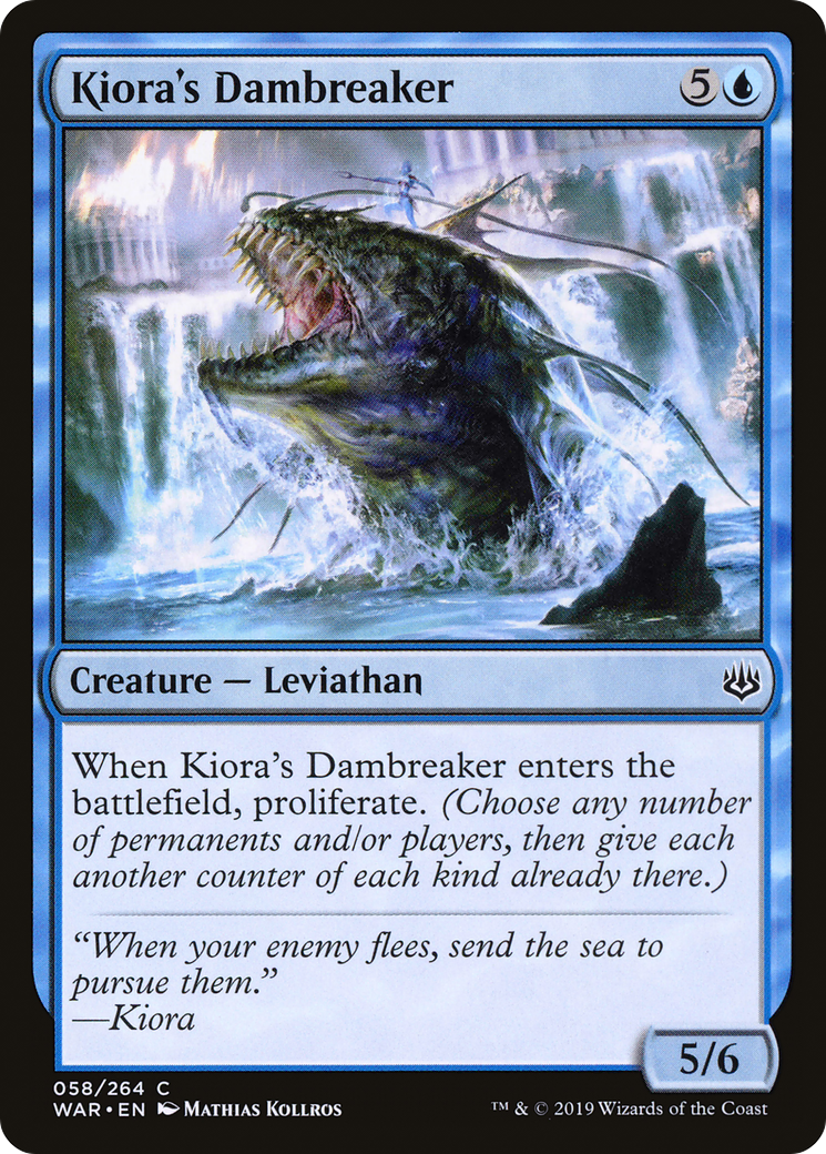 {C} Kiora's Dambreaker [War of the Spark][WAR 058]