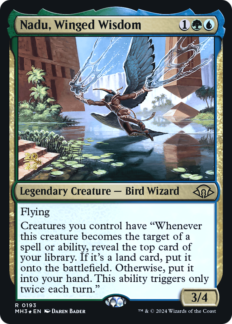 {R} Nadu, Winged Wisdom [Modern Horizons 3 Prerelese Promos][PR PMH3 193]